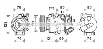 AVA QUALITY COOLING kak279 -  Компрессор, кондиционер